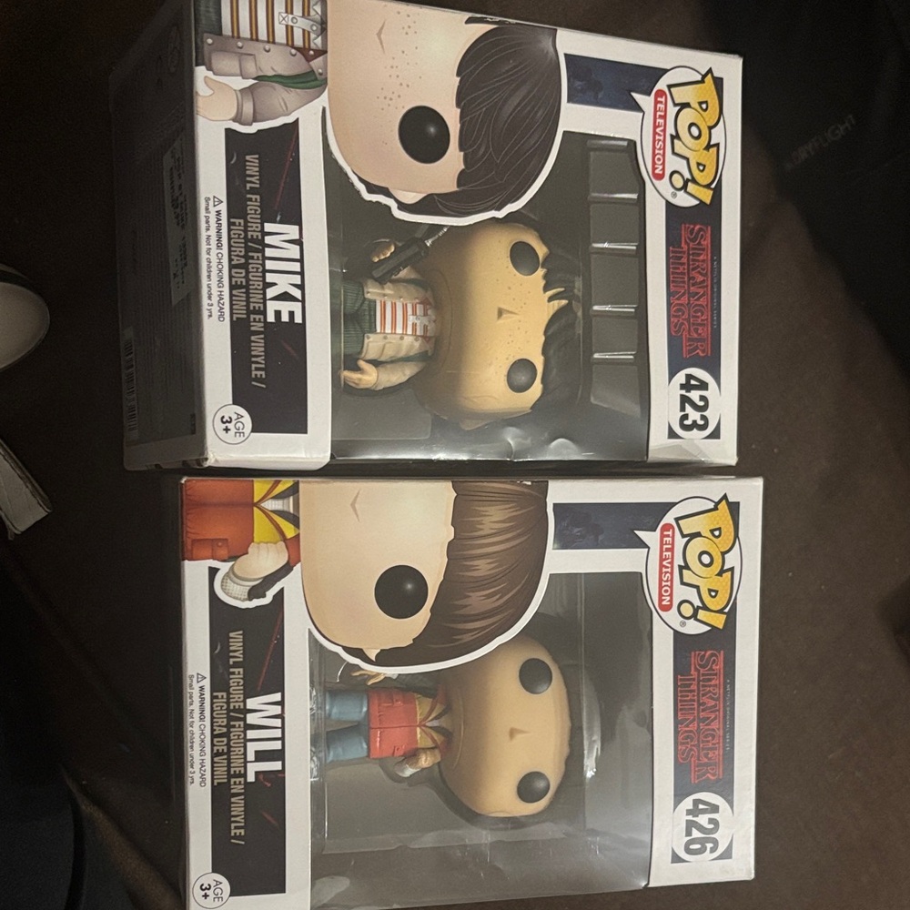 Funko Pop Mike and Will Figures with Black and Brown Accents